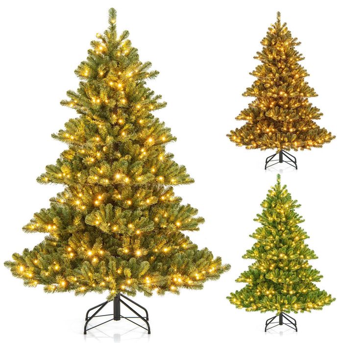 Costway 1.8M Pre-Lit Artificial Christmas Tree 3 Color Temperatures w/400 LED Lights