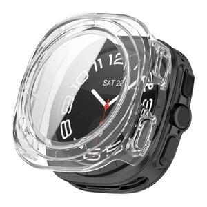 PC Full Cover Screen Glass Protector Shell Case - For Samsung Galaxy Watch 7th Ultra 47mm (Clear)