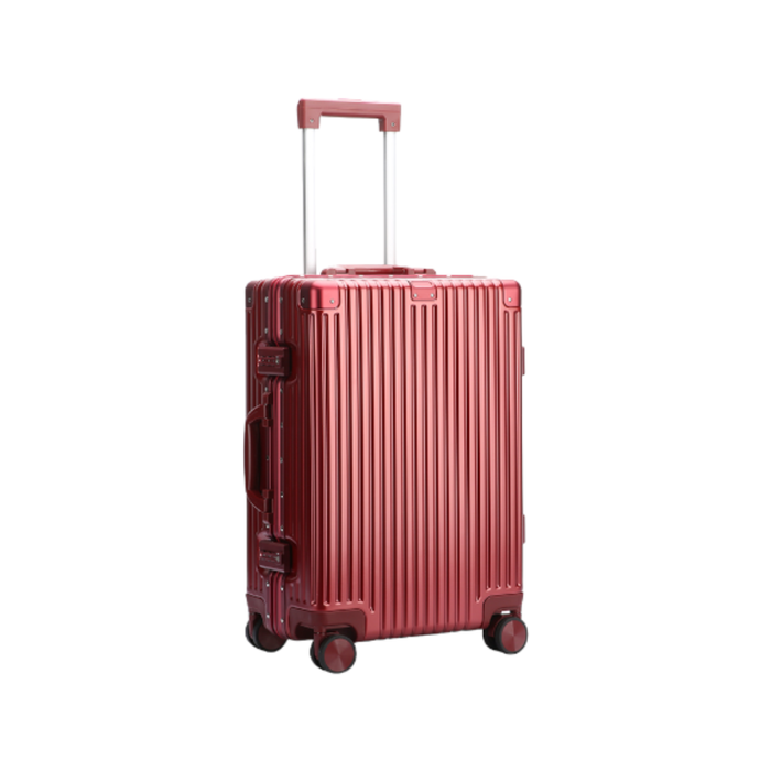 BOPAI Aluminum Luggage Suitcase Light weight Large HardCase 24"-Red