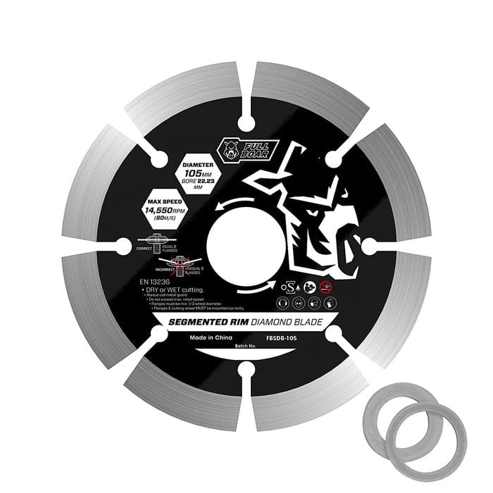 Full Boar 105mm Segmented Rim Diamond Blade