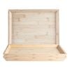 Argon Tableware Wooden Tray - 33cm X 25 X 2.5cm - 6x Rectangular Bamboo Breakfast Board Natural Kitchen Food Trays