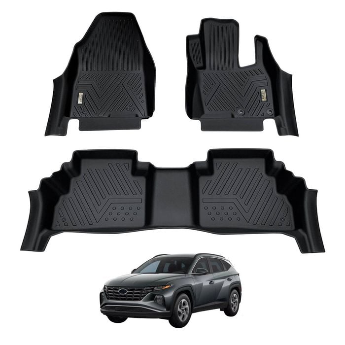 AUSGO Car Floor Mats for Hyundai Tucson Petrol / Diesel 2021-Onwards All-Weather Floor Liners