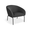 Solace Storm Grey Armchair - Matt Black Legs