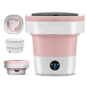 Catzon Portable Washing Machine 12L Mini Laundry 3 Modes with Spin Basket-Pink