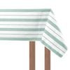 Sage French Striped Tablecloth 150cmx150cm