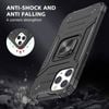 Black Shockproof Ring Case Stand Cover For Iphone Xs