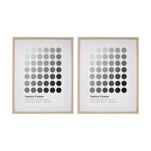 2PK Braz Venice Image Photo Document Display Frame 40x50cm Beech
