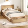 Alfordson Wooden Bed Frame King Single With Drawer Oak