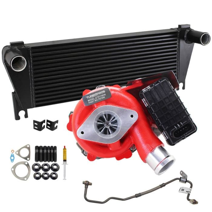 Gen1 High Flow Turbo Charger With 70mm Intercooler And Genuine Oil Feed Pipe For Mazda Bt-50 2.2l 2011 Onwards