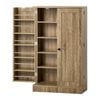 Oikiture Buffet Sideboard Cabinet 2 Door Cupboard Pantry Kitchen Storage Natural
