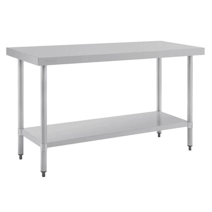 Vogue Prep Table Stainless Steel 1500mm Commercial Kitchen Workbench Food Prep