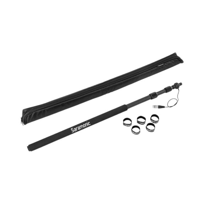 Saramonic Boompole Light Universal 3-section Carbon Fiber Boompole Internal Coiled Xlr Cable 8.2'