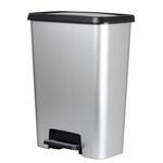 CURVER Compattia Duo Pedal Bin - 2 x 23L -  Steel Look