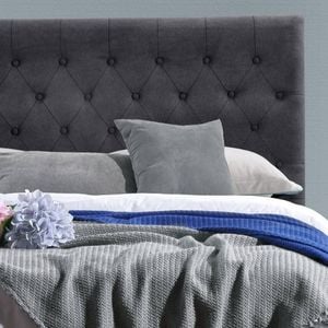 Bedding Co. Paddington Bed Head Diamond Pattern Charcoal King