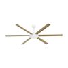 Fanforce Zeus Smart DC Ceiling Fan W/ Remote Control 65" Aluminium White/Teak