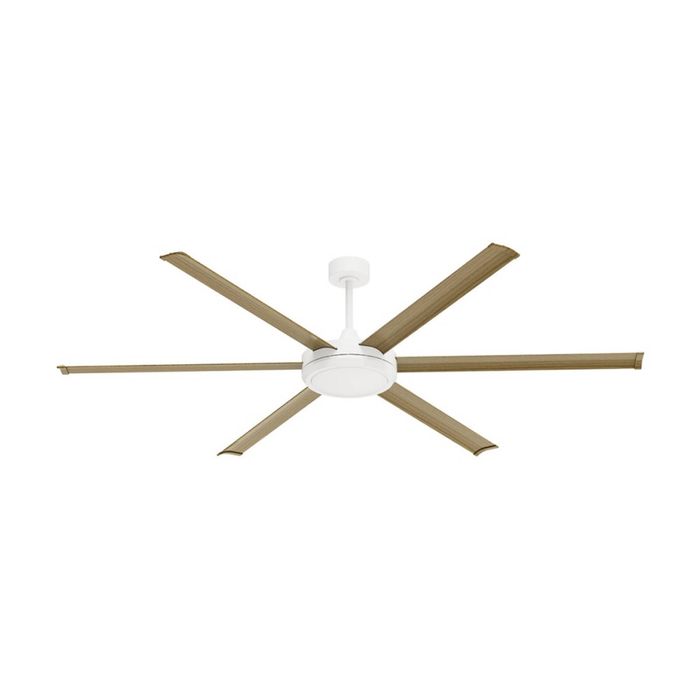 Fanforce Zeus Smart DC Ceiling Fan W/ Remote Control 65" Aluminium White/Teak