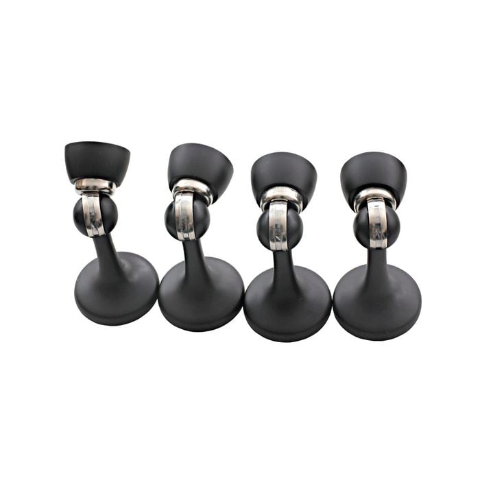 Ikonic 4 Piece Matte Black Magnetic Door Stop Set