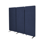 Z I P Acoustic Divider Screen - 3 Panels - 1650x1830x28mm Marine
