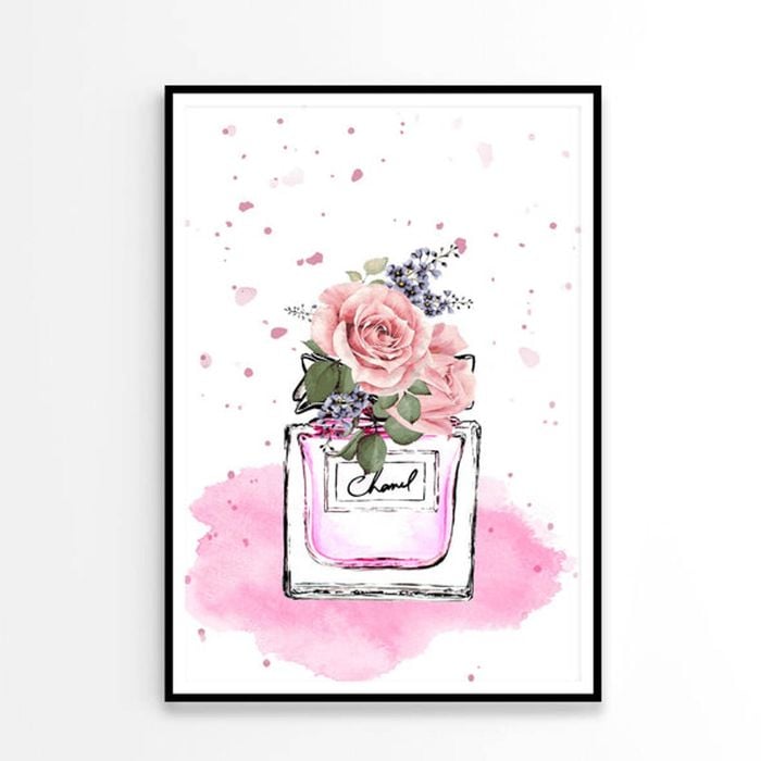 Pink Colored Flower Perfume  Print 100% Australian Made 90x120cm  (Poster)