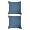 2x Odyssey Living Breathe Cotton European Pillowcase 65cm X Marine Blue