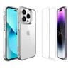 Icoverlover For Iphone 15 Pro Case + 2 Glass Screen Protectors Clear