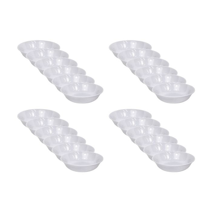 24x Partyware Reusable Melamine Pasta/salad Bowl Tableware 175mm White