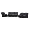 Anderson 1+2+3 Seater Fabric Electric Recliner Sofa Lounge Chair Set Jet Dark Grey