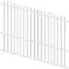 ProtectorAl 1201 - 2400 x 1800mm Pearl White Raked 16-30º Batten Pool Fence Panel