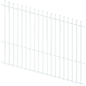 ProtectorAl 1201 - 2400 x 1800mm Pearl White Raked 16-30º Batten Pool Fence Panel