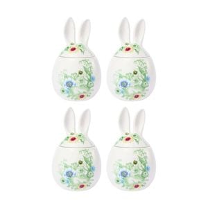 4x Maxwell & Williams Clover and Cottontail Bunny Canister Porcelain