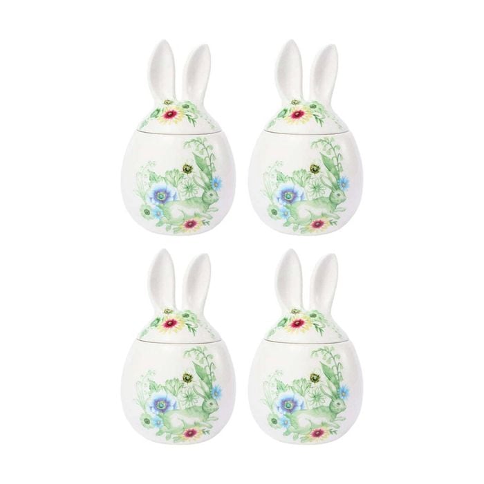 4x Maxwell & Williams Clover and Cottontail Bunny Canister Porcelain