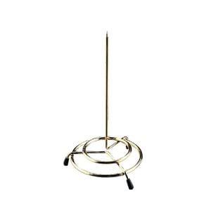 Olympia Receipt Spike Stainless Steel Gold Finish 150x150mm Commercial Bar Kitchen Desk Organizer Spindle