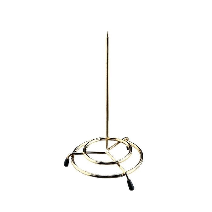 Olympia Receipt Spike Stainless Steel Gold Finish 150x150mm Commercial Bar Kitchen Desk Organizer Spindle