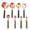 Anygleam Rosegold Brown 8pcs Wooden Measuring Cup Kitchen Tools Accessories