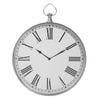 Society Home Northampton Wall Clock Silver & White 60x6x73cm