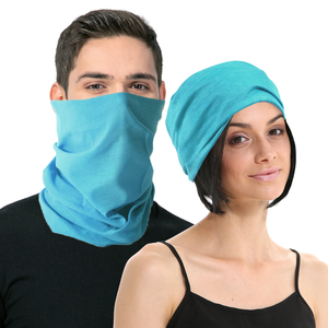 Seamless Tube Bandana Head Scarf Face Cover Mask Gaiter Ski Snow in Light Blue - Light Blue | One Size | Face Mask