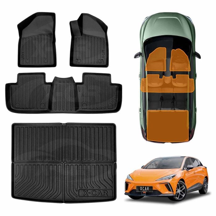 3D All-Weather Floor Mat Boot Liner Carpet for MG MG4 2023-Onwards Cargo Trunk Mat Luggage Tray