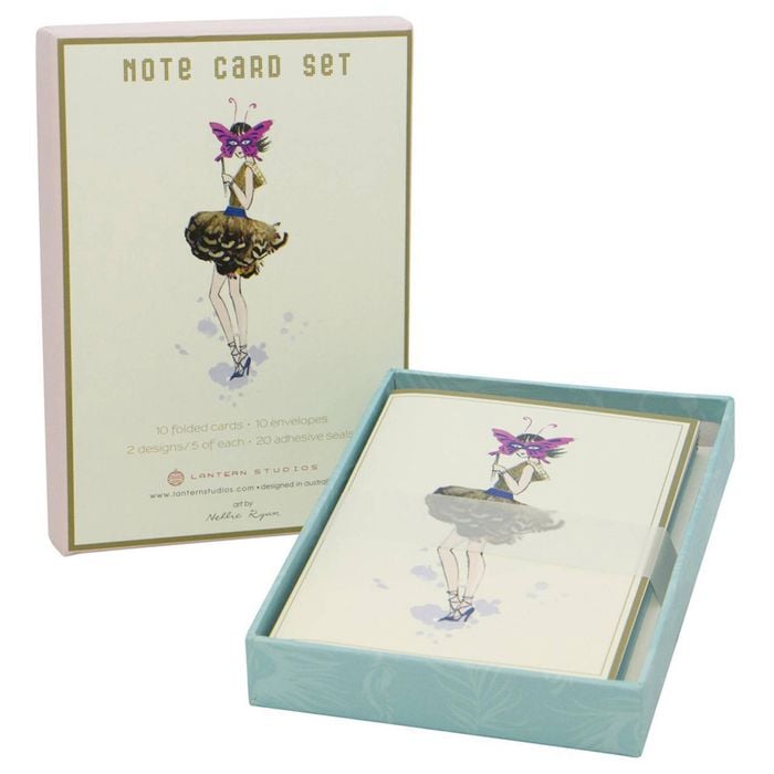 40pc Lantern Studios Nelly Ryan Note Card/envelope/seal Set Office Stationery