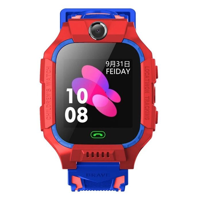 Kids 5G Smart Watch with GPS Tracker, SOS Call, SIM & Camera – Waterproof, iOS & Android Red