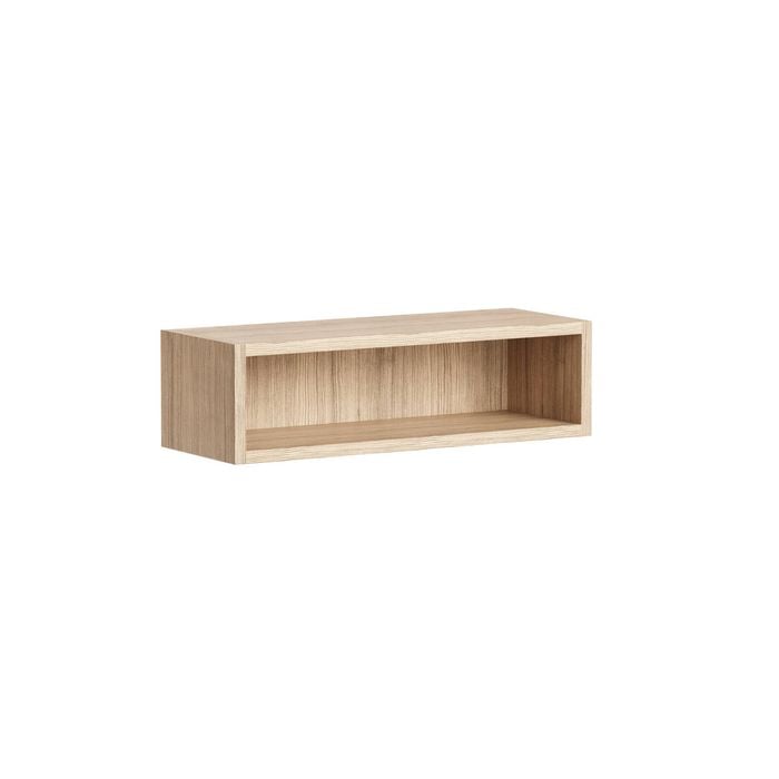 Kaboodle 800-899mm Almond Oak Customisable Shallow Infill Open Shelf