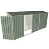 Build-a-Shed 0.8 x 4.5 x 2m Hinged Door Tunnel Shed with Double Sliding Side Doors - Green