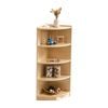 Jooyes Kids 4 Tier Corner Shelf Wooden Storage Cabinet - 33 Cm | Corner Shelf | 91 Cm