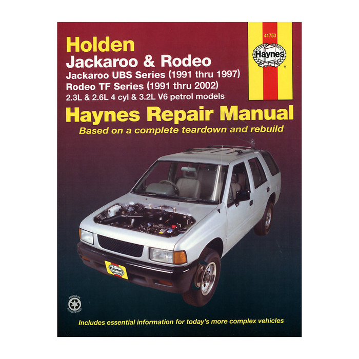 Holden Jackaroo UBS 1991-1997/Rodeo TF 1991-2002 Repair Manual