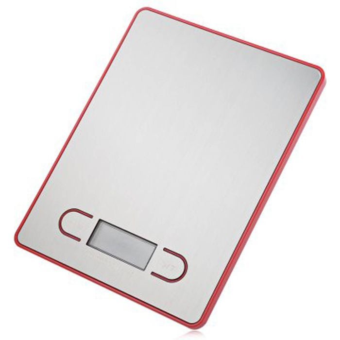 5Kg Electronic Kitchen Scale 1g Graduation Stainless Steel - Red