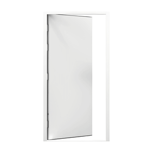 Lathams 2040 x 820 x 45 mm Surfmist White Steel Shed Door and Frame - LHI