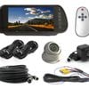 Elinz 7" Clip on Rearview Mirror Monitor Caravan 2 Reversing Camera 4PIN System Kit CCD