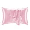Catzon 2 Pcs 51 X 91cm Satin Pillowcases for Hair and Skin with Envelope Closure-Light Pink(K)