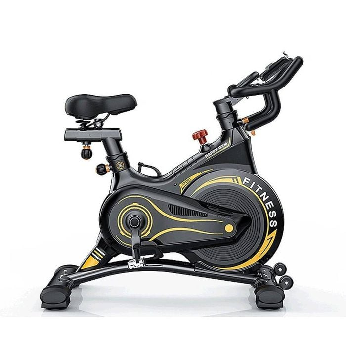 Fitness Master Black Magnetic Exercise Spin Bike Home Gym Workout Cycling Wheels