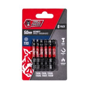Full Boar TXS x 50mm Impact Security Torsion Bits Set - 6 Pack