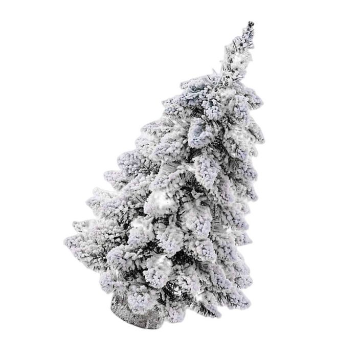 P&P Green 45cm Snow Frosted Christmas Tree Tabletop Figurine Decorative Home Display
